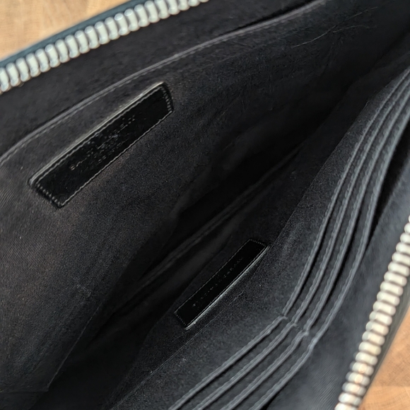 SAINT LAURENT Pouch in Black & White Leather - Musical Notes - Picture 3 of 3